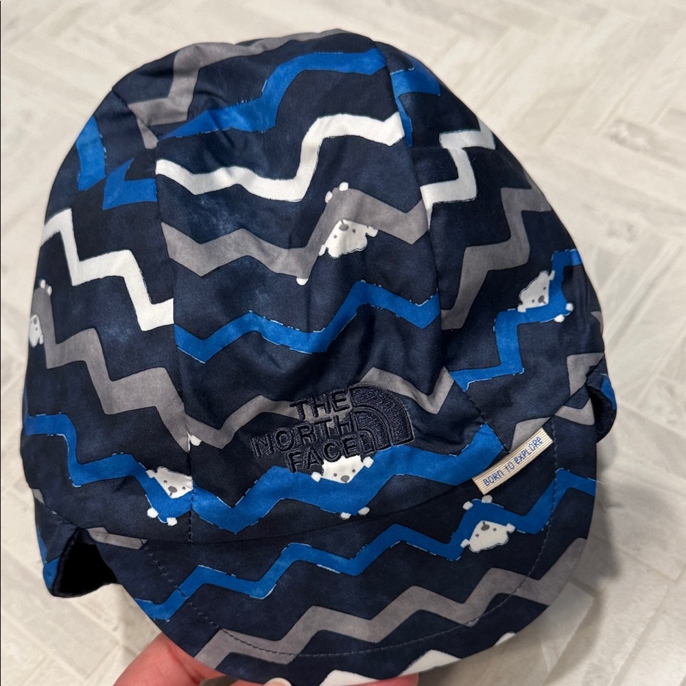 The North Face Blue and Gray Infant Cap